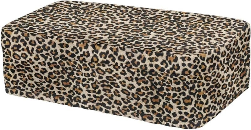 Hechitok Leopard Print Knee Scooter Pad Cover - Accessories Cushion Cover for Comfort (Memory Foam) - for Broken Leg Crutch Cart Roller, Injuries, Surgery, Replacement, Universal - Image 1